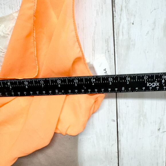 Lulus Dress Women Size Small Orange Tan Zip Back Lined Top Sleeveless Bodycon - Picture 5 of 6